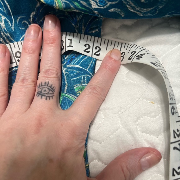 ZARA Blue green Paisley nwt Blazer Jacket Open
Front Floral Lined extra large - Picture 13 of 14